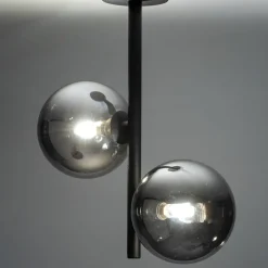 TK Lighting Deckenleuchte Glas Metall 2-flammig G9 Grau Schwarz< Deckenleuchten|Moderne Lampen