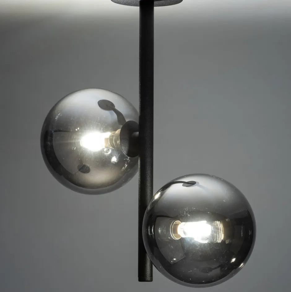 TK Lighting Deckenleuchte Glas Metall 2-flammig G9 Grau Schwarz< Deckenleuchten|Moderne Lampen