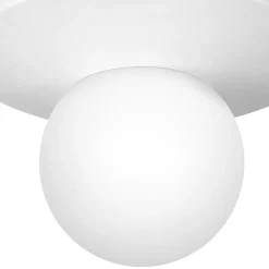 Deckenleuchten|Badezimmer Lampe*Luminex Deckenleuchte Glas Metall Weiß Ø29 cm E14 blendarm