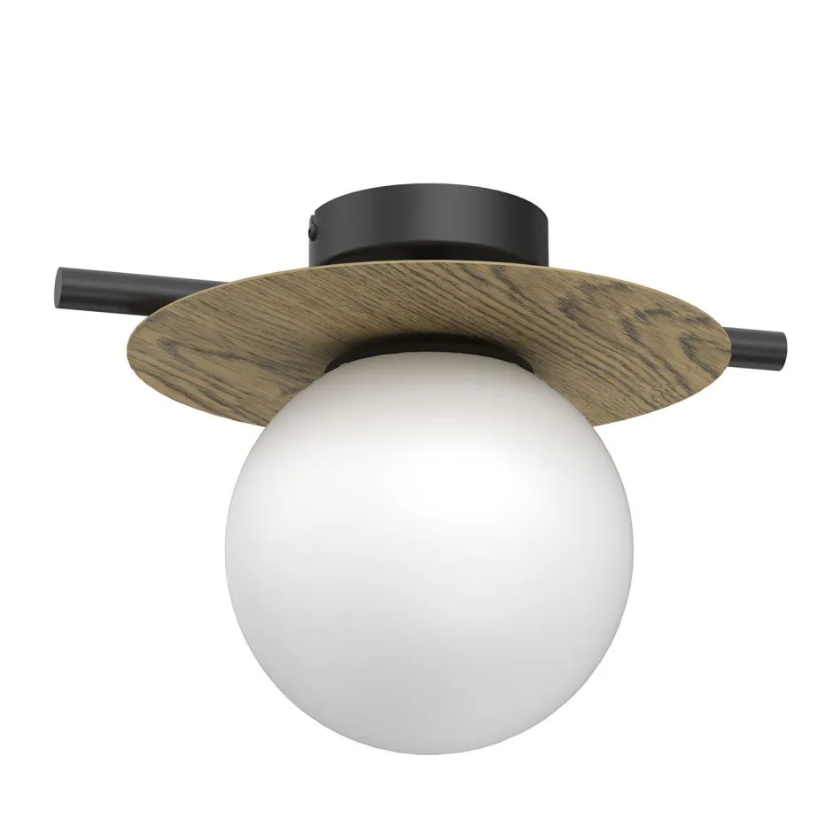 Deckenleuchten|Badezimmer Lampe*Luminex Deckenleuchte Glas Metall L:30 cm E27 Modern wohnlich