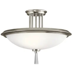 Deckenleuchten|Glaslampen*Elstead Deckenleuchte Glas Metall Ø42cm rund in Weiß Zinn