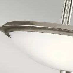 Deckenleuchten|Glaslampen*Elstead Deckenleuchte Glas Metall Ø42cm rund in Weiß Zinn