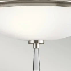 Deckenleuchten|Glaslampen*Elstead Deckenleuchte Glas Metall Ø42cm rund in Weiß Zinn