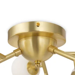 Maytoni Deckenleuchte Glas Metall G9 60 cm breit in Gold Weiß< Deckenleuchten|Badezimmer Lampe