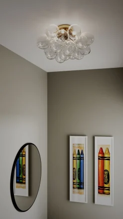 Deckenleuchten|Flurlampen*By Rydéns Deckenleuchte Glas Metall 50 cm breit in Gold Modern 6x G9