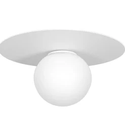 Luminex Deckenleuchte Glas Metall Weiß Ø35 cm rund E14 blendarm< Deckenleuchten|Badezimmer Lampe