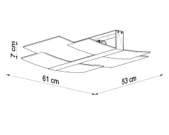 Deckenleuchten|Bürolampen*Sollux Deckenleuchte Glasschirm blendarm Weiß 3x E27 MAGO