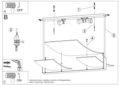 Deckenleuchten|Bürolampen*Sollux Deckenleuchte Glasschirm blendarm Weiß 3x E27 MAGO