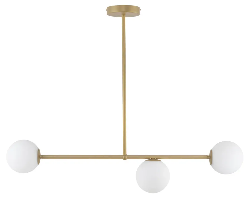 Sigma Deckenleuchte Gold Glas Metall G9 L:86 cm blendarm< Deckenleuchten|Kugellampen