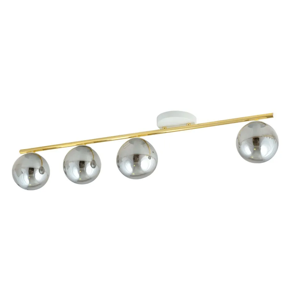 Deckenleuchten|Flurlampen*Emibig Deckenleuchte groß 100 cm lang Rauchglas Metall