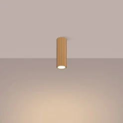 Flurlampen|Wohnzimmerlampen*Sollux Deckenleuchte GU10 Ø 6,5 cm schmal H: 20 cm in Gold Aufputz