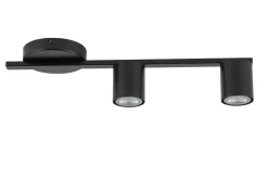 Sigma Deckenleuchte GU10 Schwarz Metall 46 cm lang 2-flammig< Deckenleuchten|Flurlampen