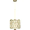 Elstead Deckenleuchte HAZAL Gold Blattsilber Ø38cm Lampe< Moderne Lampen|Designerlampen