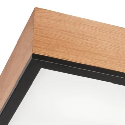 Lamkur Deckenleuchte Holz B: 39 cm klein quadratisch in Eiche 4x E27< Deckenleuchten|Bürolampen
