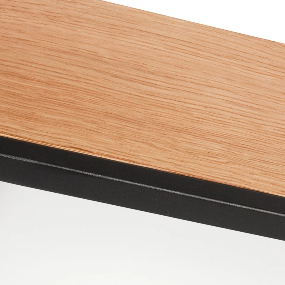 Lamkur Deckenleuchte Holz B: 39 cm klein quadratisch in Eiche 4x E27< Deckenleuchten|Bürolampen