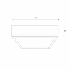 Deckenleuchten|Bürolampen*Lamkur Deckenleuchte Holz B: 31 cm klein quadratisch 2x E27