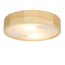Lamkur Deckenleuchte Holz Braun rund Wohnzimmer< Holzlampen|Moderne Lampen