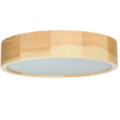 Lamkur Deckenleuchte Holz Braun rund Wohnzimmer< Holzlampen|Moderne Lampen