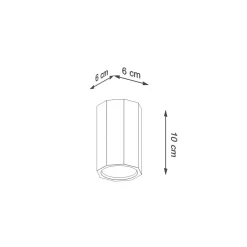 Holzlampen|Moderne Lampen*Sollux Deckenleuchte Holz H: 10 cm klein flach blendarm GU10
