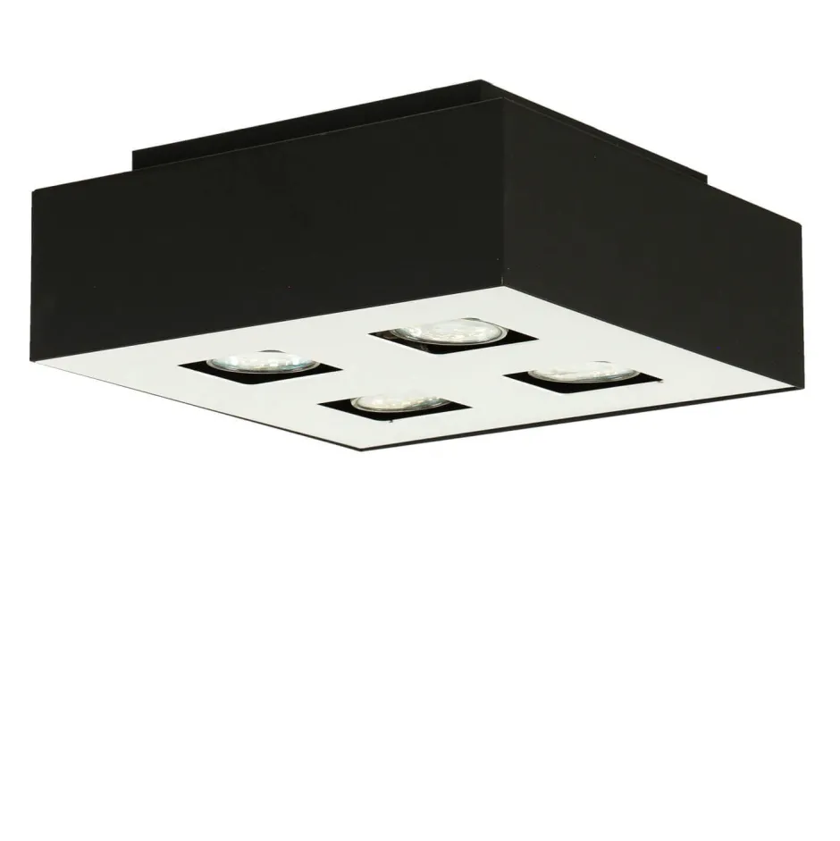 Sollux Deckenleuchte HYDRA in Schwarz 4-flmg< Deckenleuchten|Flurlampen