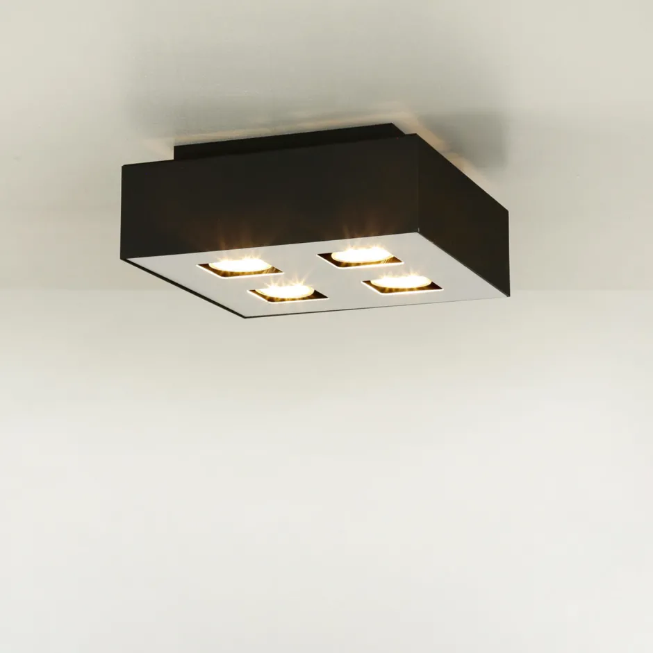 Sollux Deckenleuchte HYDRA in Schwarz 4-flmg< Deckenleuchten|Flurlampen
