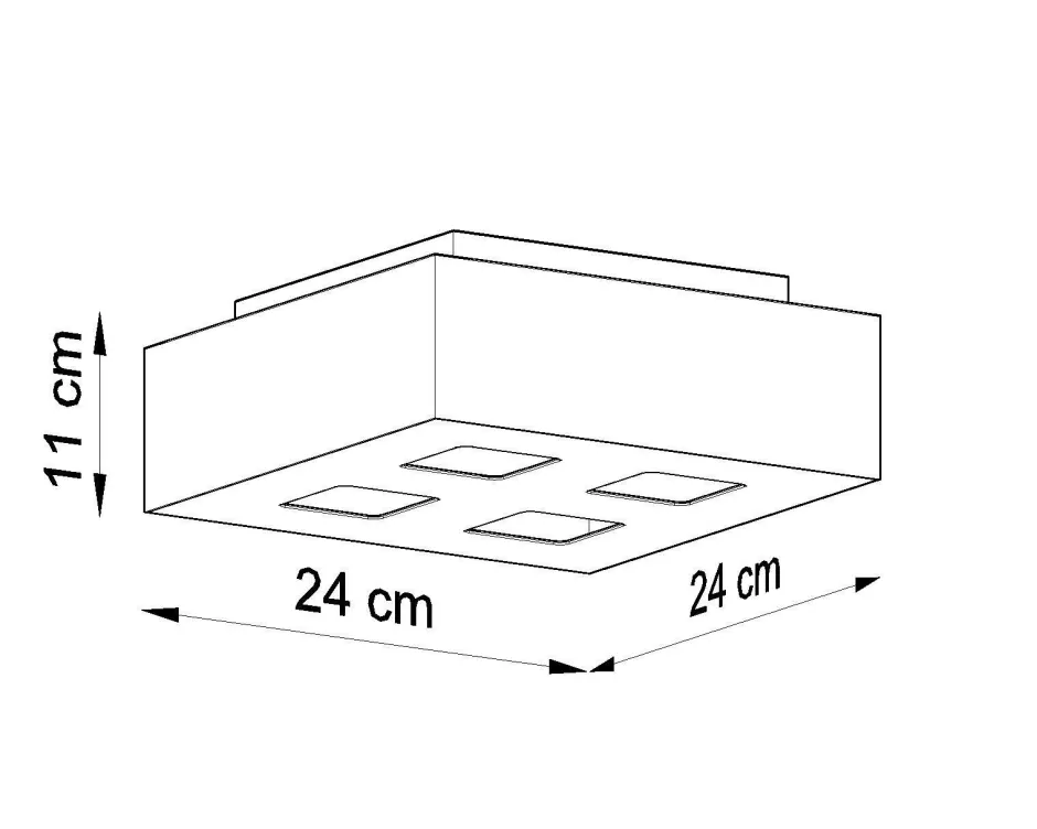 Sollux Deckenleuchte HYDRA in Schwarz 4-flmg< Deckenleuchten|Flurlampen