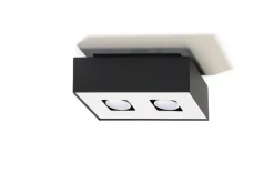 Sollux Deckenleuchte HYDRA in Schwarz 2-flmg< Deckenleuchten|Flurlampen