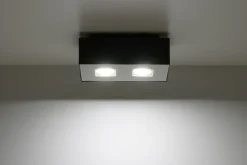 Sollux Deckenleuchte HYDRA in Schwarz 2-flmg< Deckenleuchten|Flurlampen