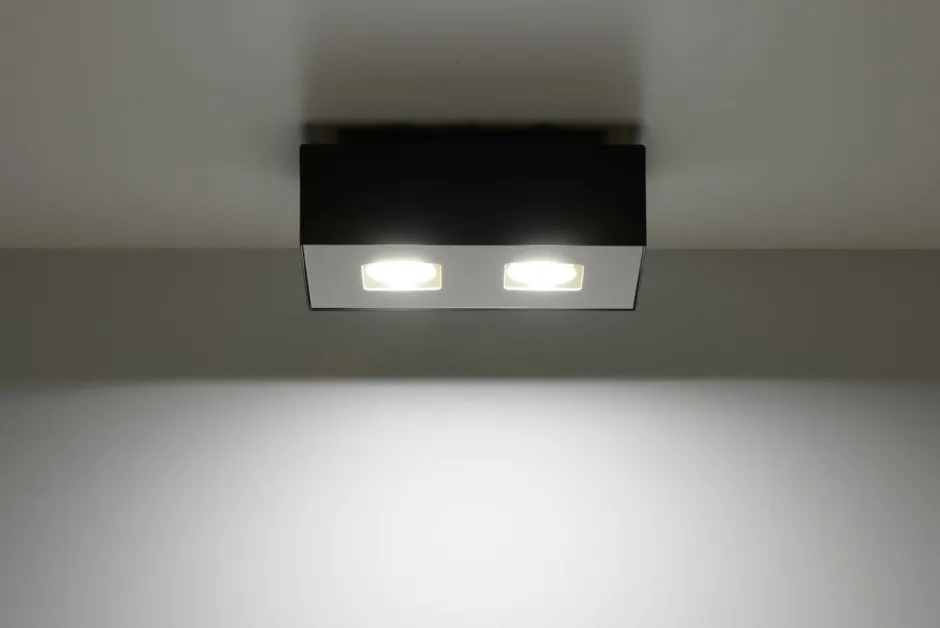 Sollux Deckenleuchte HYDRA in Schwarz 2-flmg< Deckenleuchten|Flurlampen