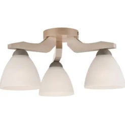 Lamkur Deckenleuchte in Buche Weiß Holz Wohnzimmer< Deckenleuchten|Flurlampen