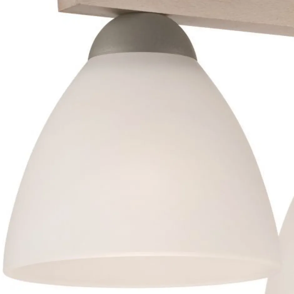 Lamkur Deckenleuchte in Buche Weiß Holz Wohnzimmer< Deckenleuchten|Flurlampen