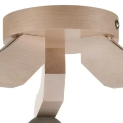 Lamkur Deckenleuchte in Buche Weiß Holz Wohnzimmer< Deckenleuchten|Flurlampen