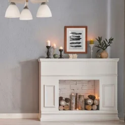 Lamkur Deckenleuchte in Buche Weiß Holz Wohnzimmer< Deckenleuchten|Flurlampen