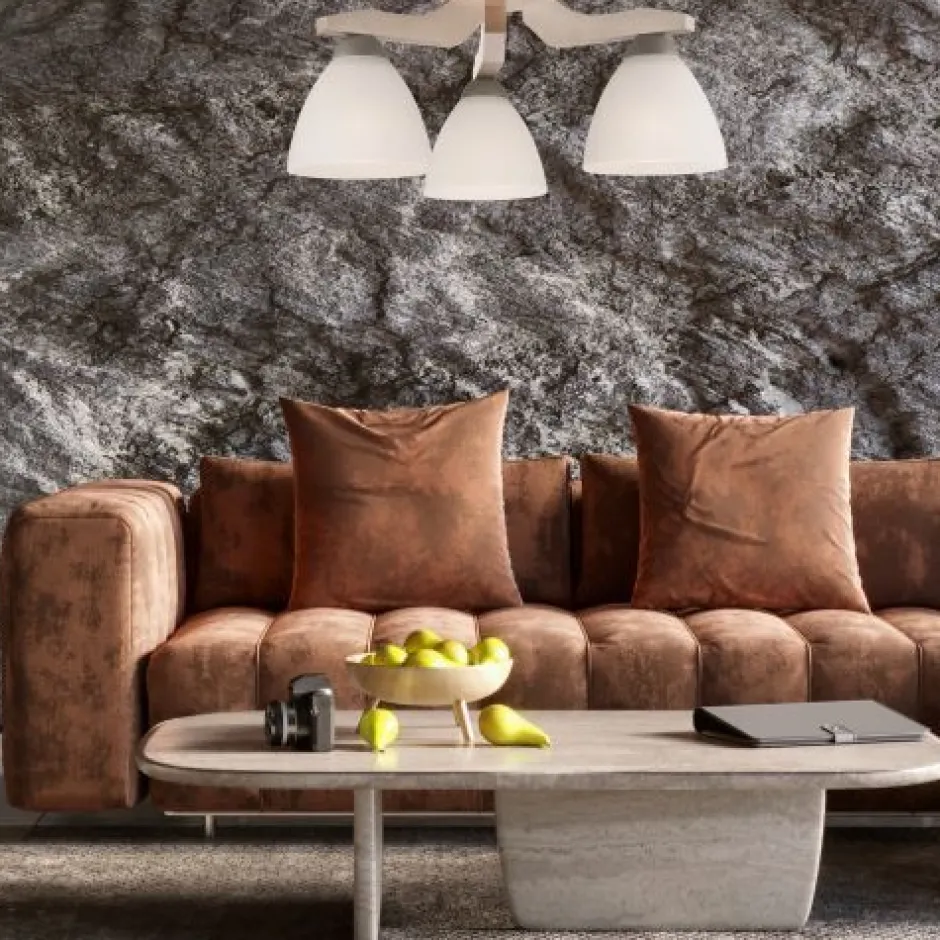 Lamkur Deckenleuchte in Buche Weiß Holz Wohnzimmer< Deckenleuchten|Flurlampen