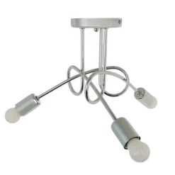 Moderne Lampen|Wohnzimmerlampen*Lamkur Deckenleuchte in Chrom Wohnzimmer 3-flmg Esszimmer