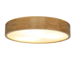 Holzlampen|Moderne Lampen*Lamkur Deckenleuchte in Eiche 3-flammig rund Wohnzimmer