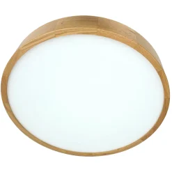 Holzlampen|Moderne Lampen*Lamkur Deckenleuchte in Eiche 3-flammig rund Wohnzimmer