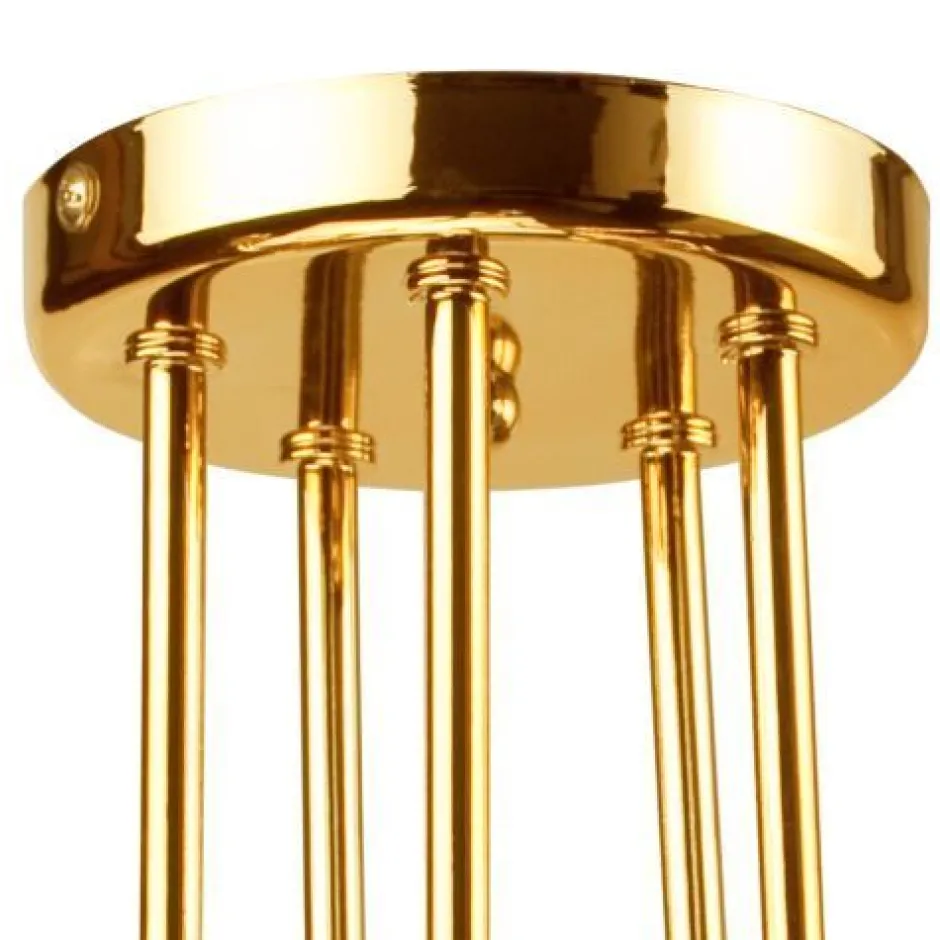 Lamkur Deckenleuchte in Gold Metall 5-flmg Wohnzimmer< Deckenleuchten|Moderne Lampen