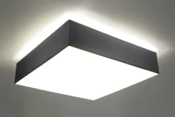 Flurlampen|Bürolampen*Sollux Deckenleuchte in Grau 3-flmg