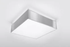 Flurlampen|Bürolampen*Sollux Deckenleuchte in Grau 2-flmg