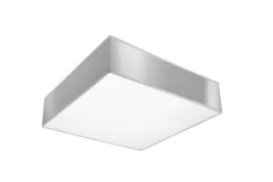 Flurlampen|Bürolampen*Sollux Deckenleuchte in Grau 2-flmg