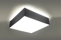 Flurlampen|Bürolampen*Sollux Deckenleuchte in Grau 2-flmg