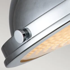 Deckenleuchten|Flurlampen*Elstead Deckenleuchte Industrial E27 Ø 32 cm rund Chrom Glas Metall