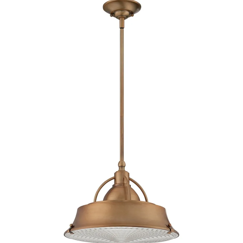 Deckenleuchten|Flurlampen*Elstead Deckenleuchte Industrial Metall Glas in Kupfer antik