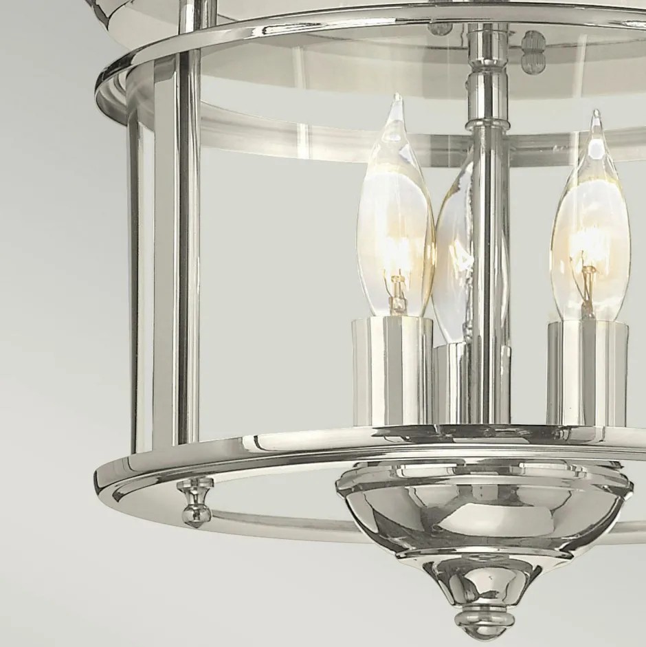 Elstead Deckenleuchte Jugendstil Ø29cm in Nickel E14 Metall Glas< Deckenleuchten|Flurlampen