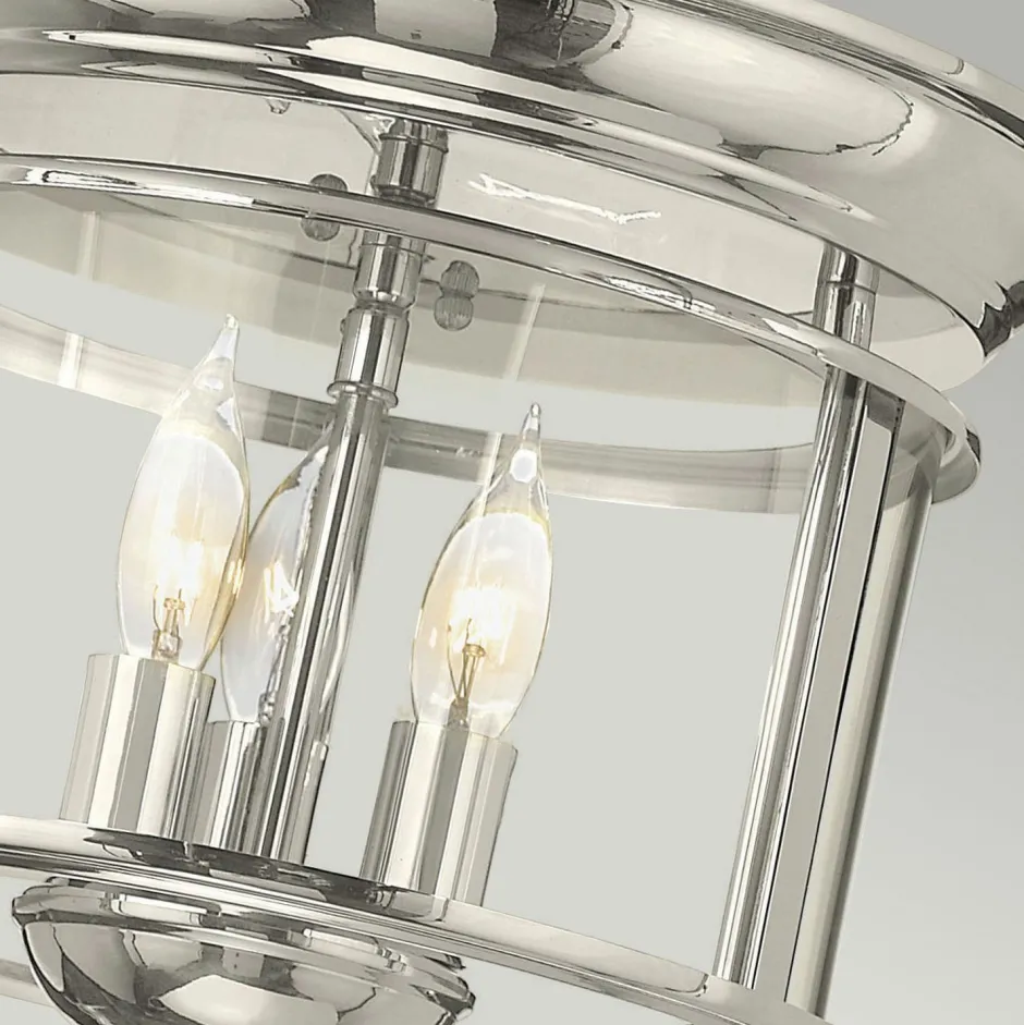 Elstead Deckenleuchte Jugendstil Ø29cm in Nickel E14 Metall Glas< Deckenleuchten|Flurlampen