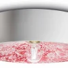 Wohnzimmerlampen|Keramiklampen*Ferroluce Deckenleuchte Keramik Ø 40 cm Weiß Rot E27 rund ENRICO