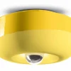 Ferroluce Deckenleuchte Keramik E27 Ø 27 cm rund Gelb Retro< Wohnzimmerlampen|Keramiklampen