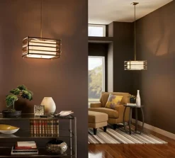 Elstead Deckenleuchte KIKI Bronze B:46cm Asia Design Lampe< Deckenleuchten|Bürolampen