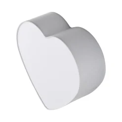 Deckenleuchten|Kinderzimmerlampen*TK Lighting Deckenleuchte Kinder Herz L: 42 cm Stoff Grau Weiß 2x E27